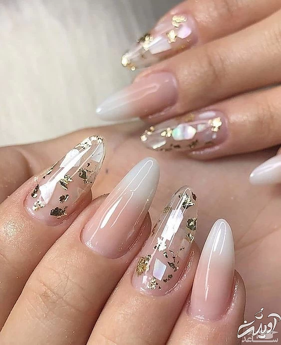 طراحی ناخن با ورق طلا